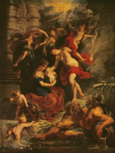 The Medici Cycle: The Birth of Marie de Medici by Peter Paul Rubens